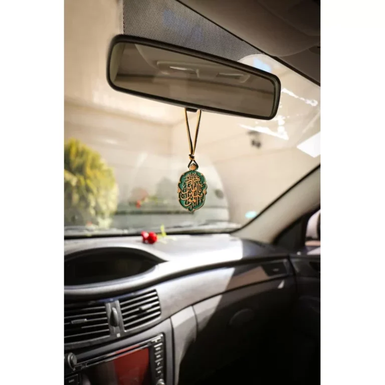 آویز خودرو پلی استر طرح یا امیرالمومنین صلوات الله علیه