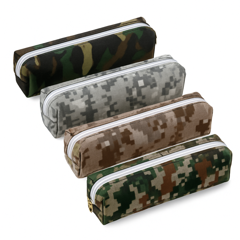 جامدادی طرح ارتشی پارچهای مدل استوانهای زیپدار